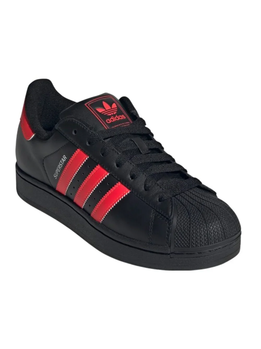 adidas Originals Superstar II Unisex Casual Shoes Black Lucid Red JQ3176 NEW